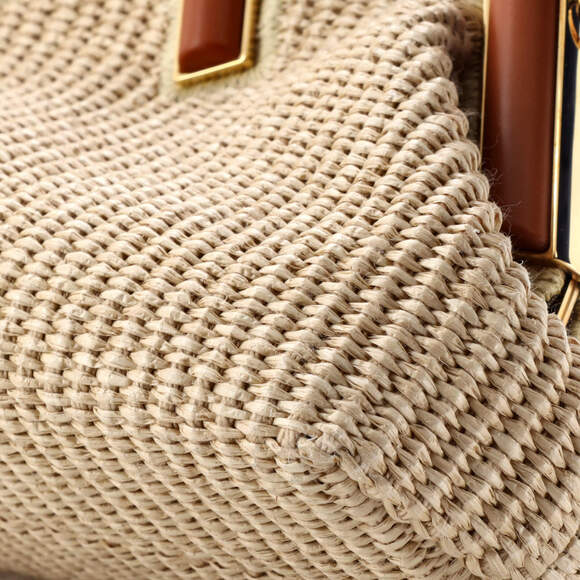 Fendi First Bag Raffia Small #236975F23B - Picture 6 of 7